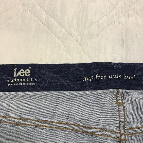 Lee platinum label gap free waistband blue jeans 16 short - Picture 3 of 5